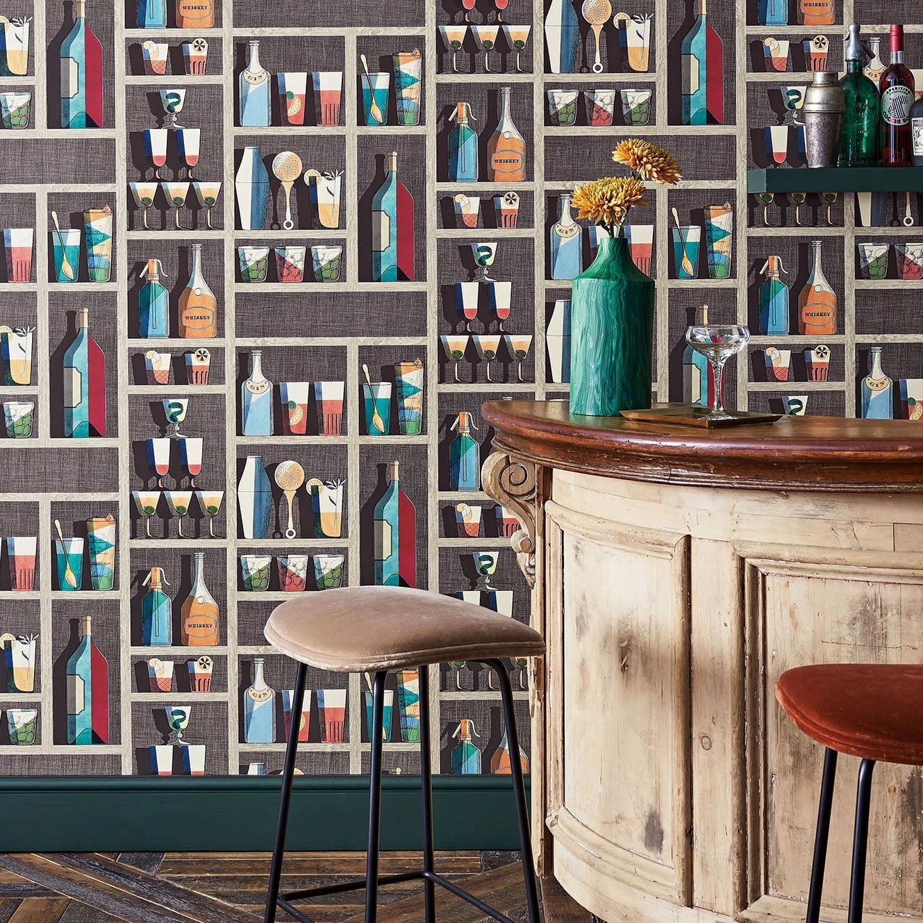 COCKTAIL - FORNASETTI (56,50 €/m2 - prezzo al rullo)