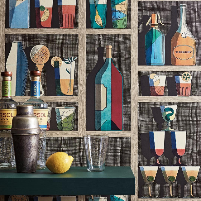 COCKTAIL - FORNASETTI (56,50 €/m2 - prezzo al rullo)