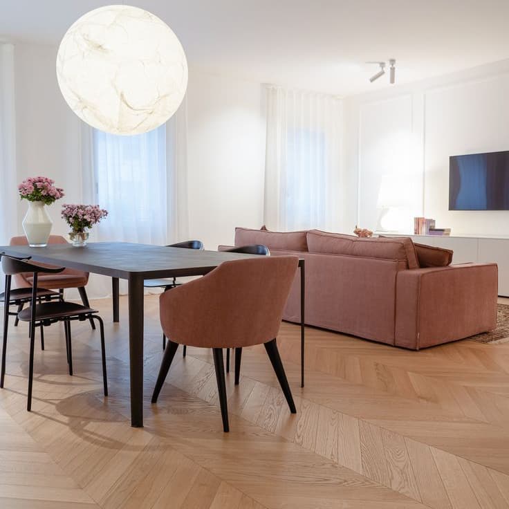 LISTELLO PARQUET PREFINITO IN ROVERE EUROPEO PER POSA A SPINA FRANCESE 45°