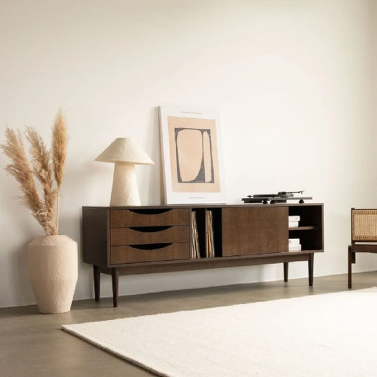 CREDENZA VINTAGE VINILI SLIDE E CASSETTI