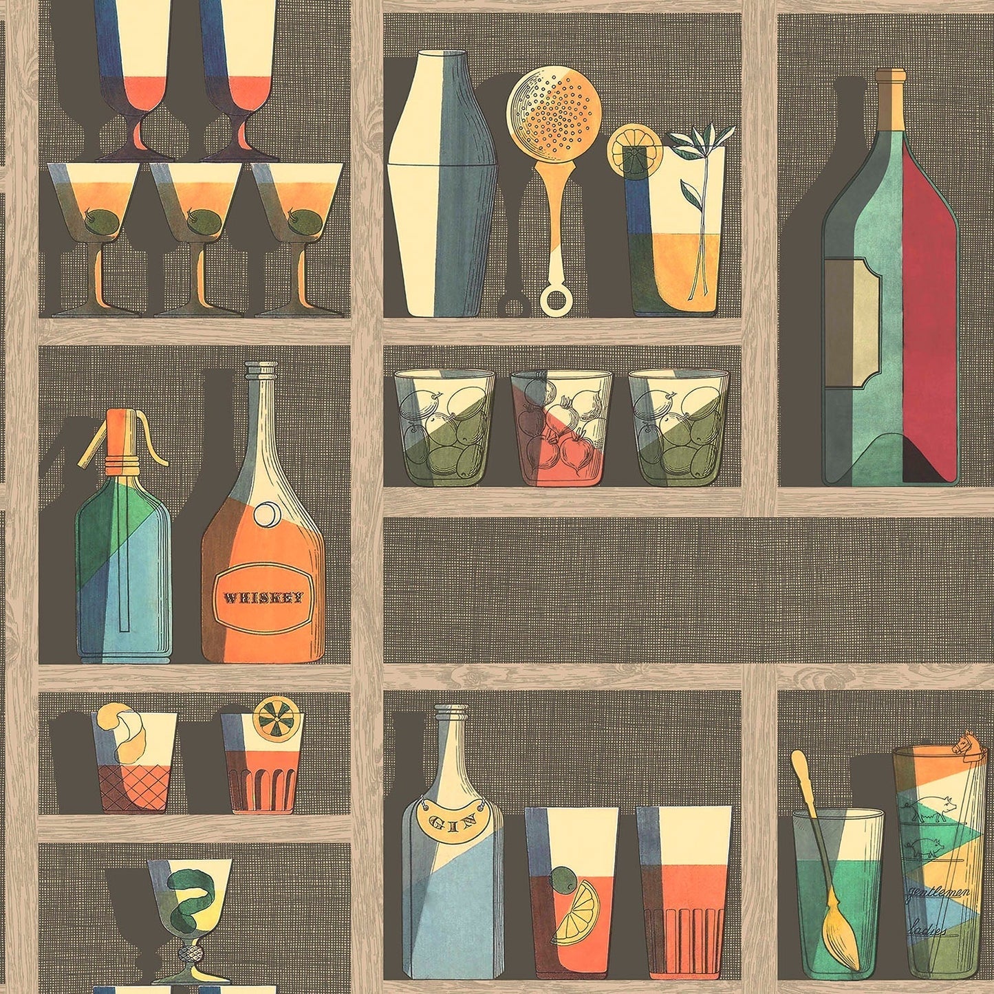 COCKTAIL - FORNASETTI (56,50 €/m2 - prezzo al rullo)