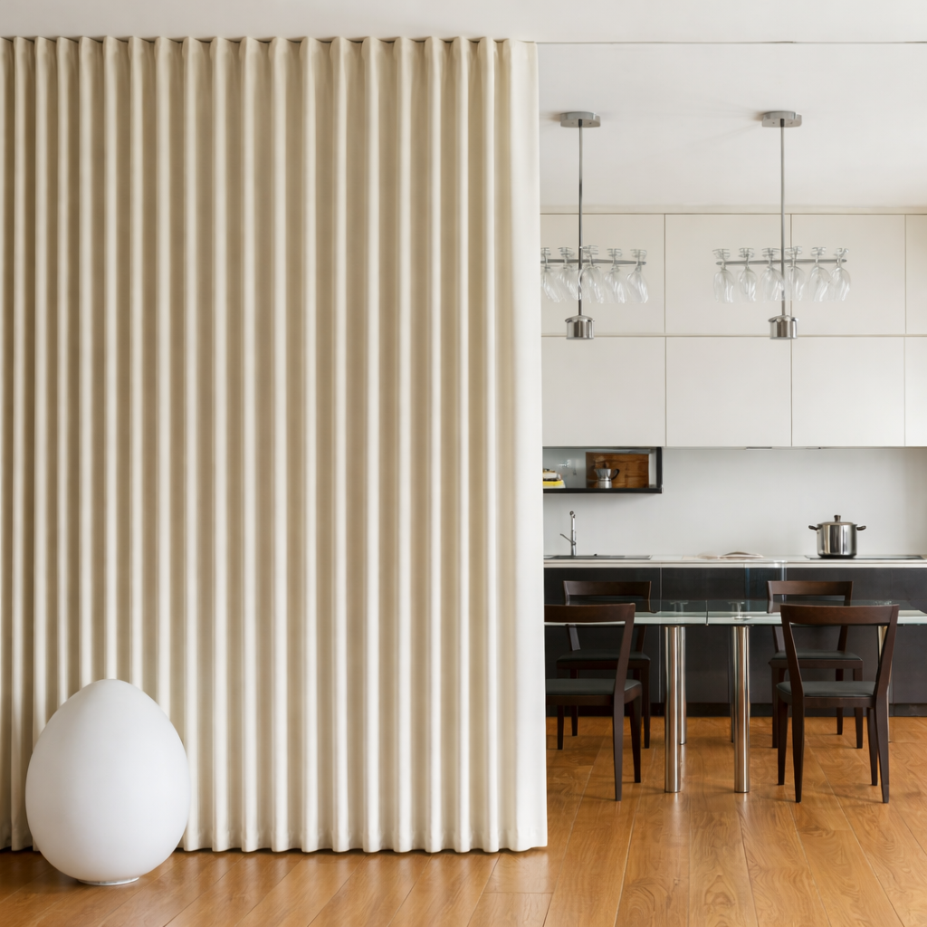 Finitura d'interni con porta a soffietto Dooor terratetto colore bianco